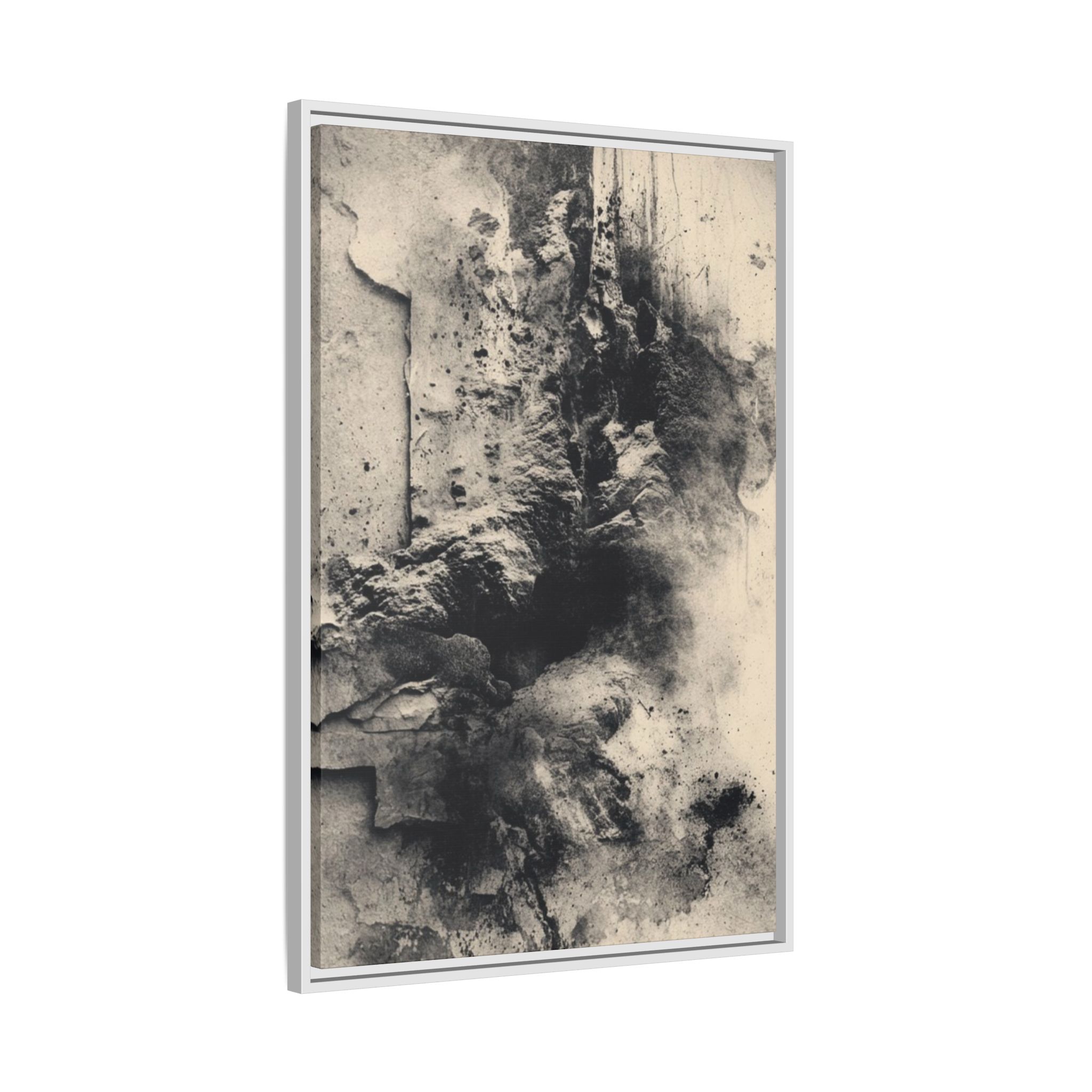 Black & Ivory Textured Abstract Canvas | Framed Neutral Wall Art - Image 46