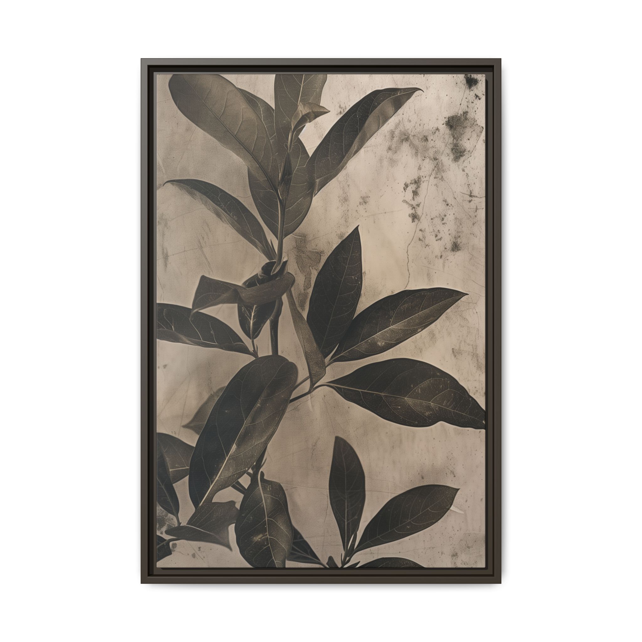 Shadow Leaf Framed Canvas Wall Art - Image 5