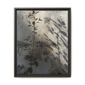 Moody Botanical Canvas Wall Art | Framed Plant Shadow Print