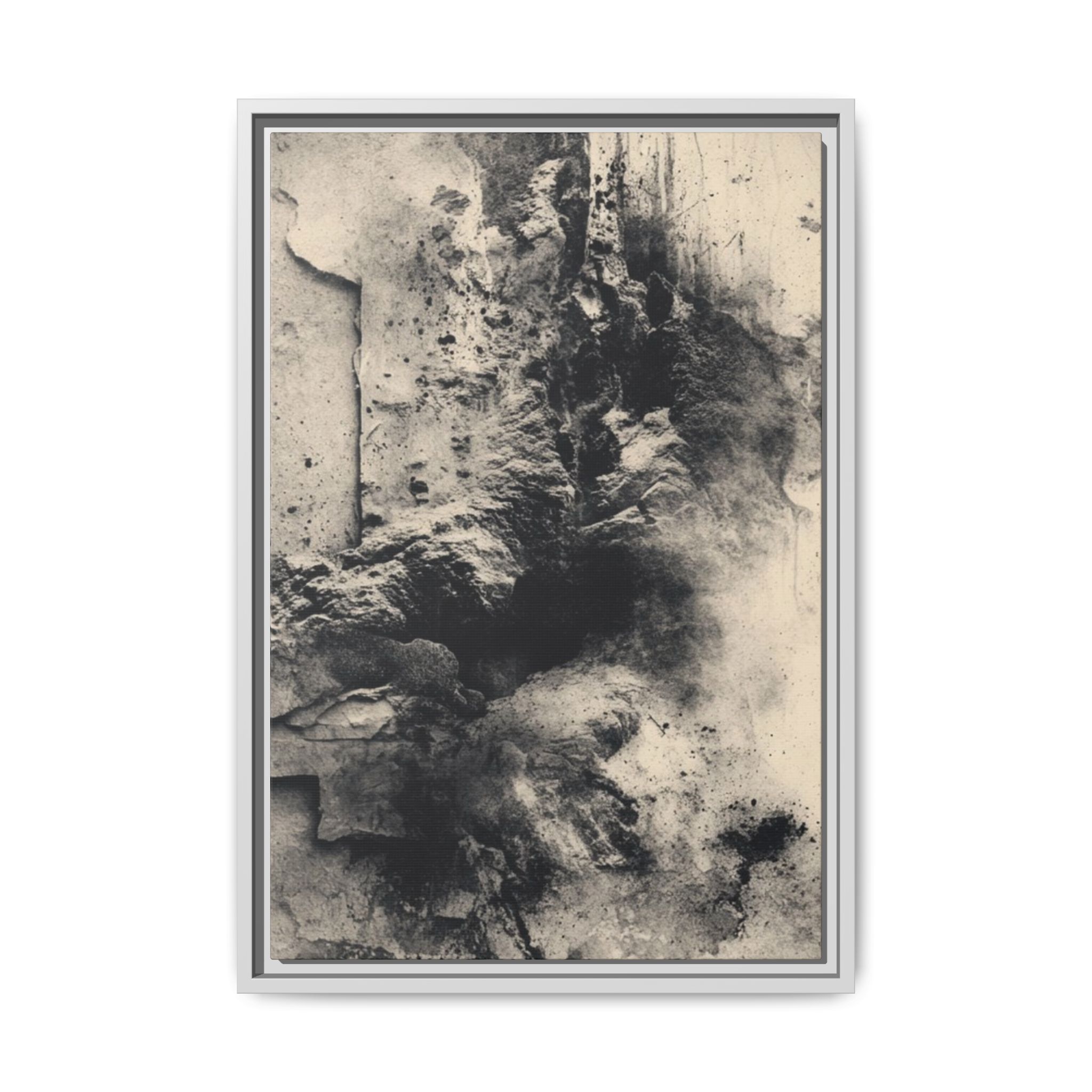 Black & Ivory Textured Abstract Canvas | Framed Neutral Wall Art - Image 29