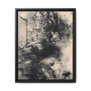 Black & Ivory Textured Abstract Canvas | Framed Neutral Wall Art