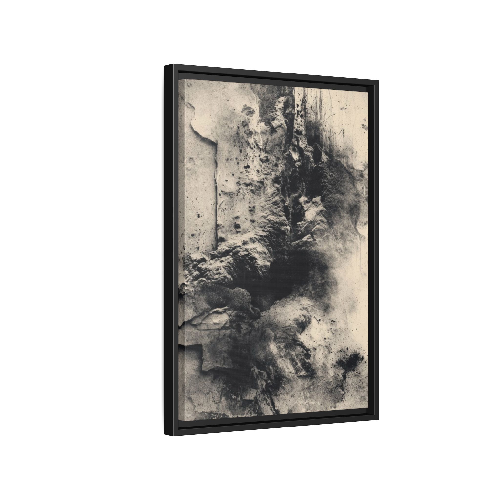 Black & Ivory Textured Abstract Canvas | Framed Neutral Wall Art - Image 18