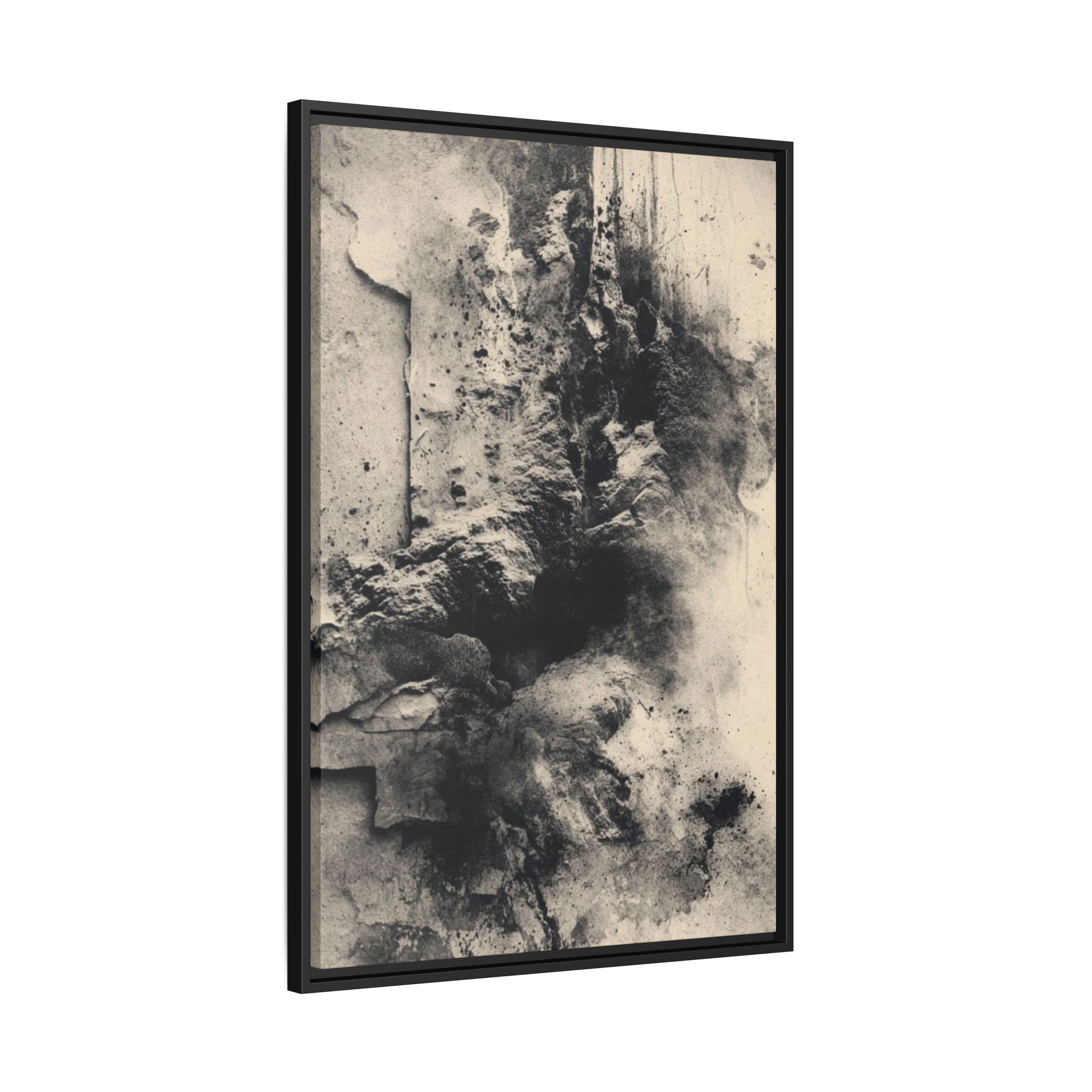 Black & Ivory Textured Abstract Canvas | Framed Neutral Wall Art - Image 34