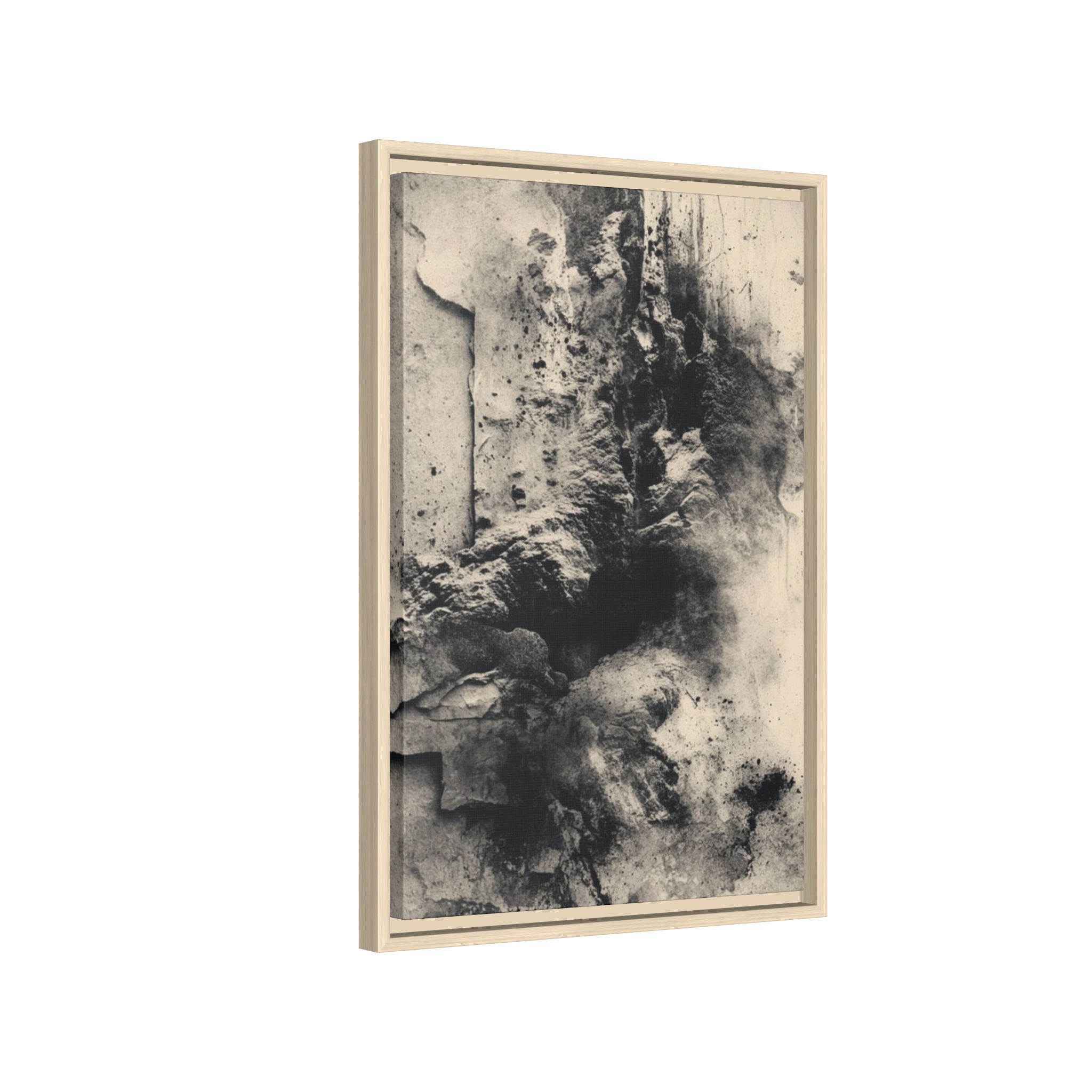 Black & Ivory Textured Abstract Canvas | Framed Neutral Wall Art - Image 26