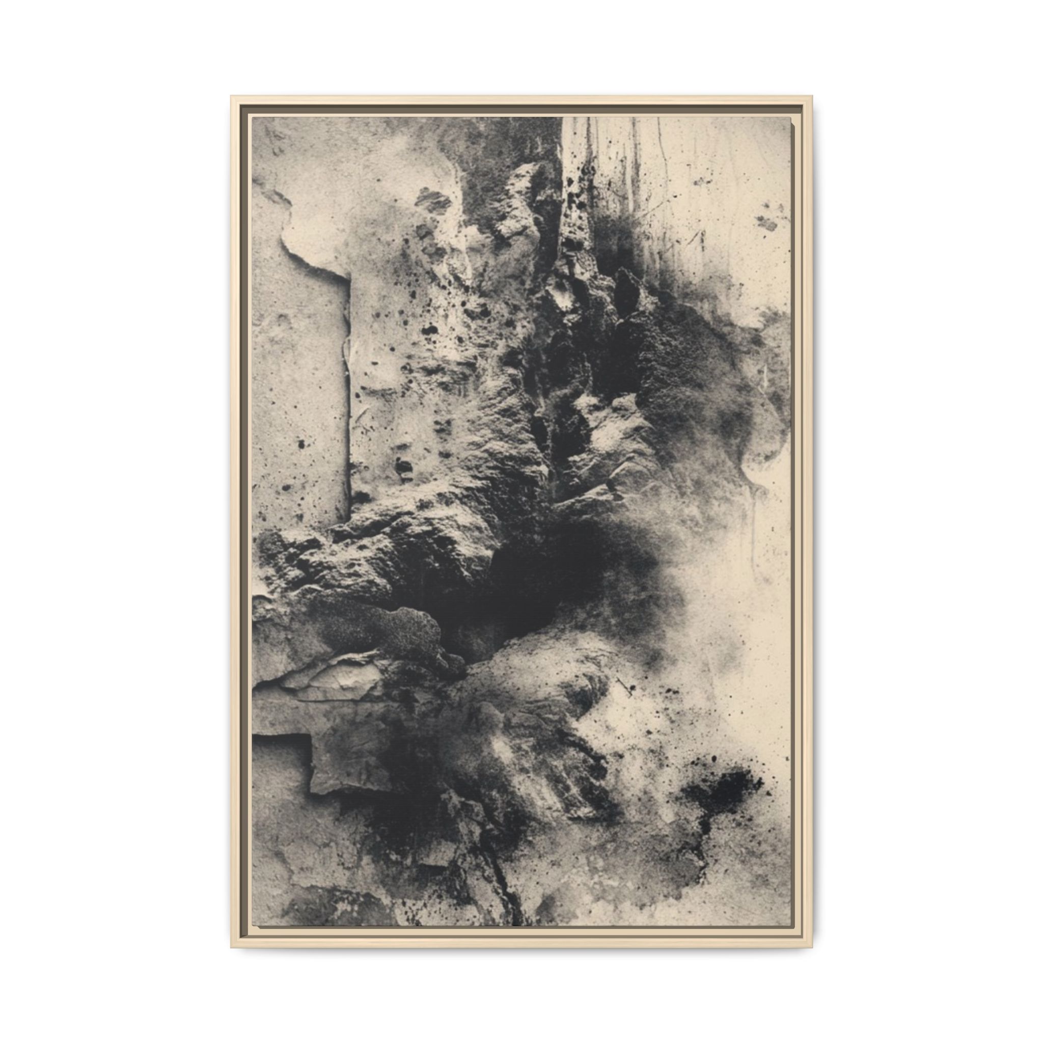 Black & Ivory Textured Abstract Canvas | Framed Neutral Wall Art - Image 37