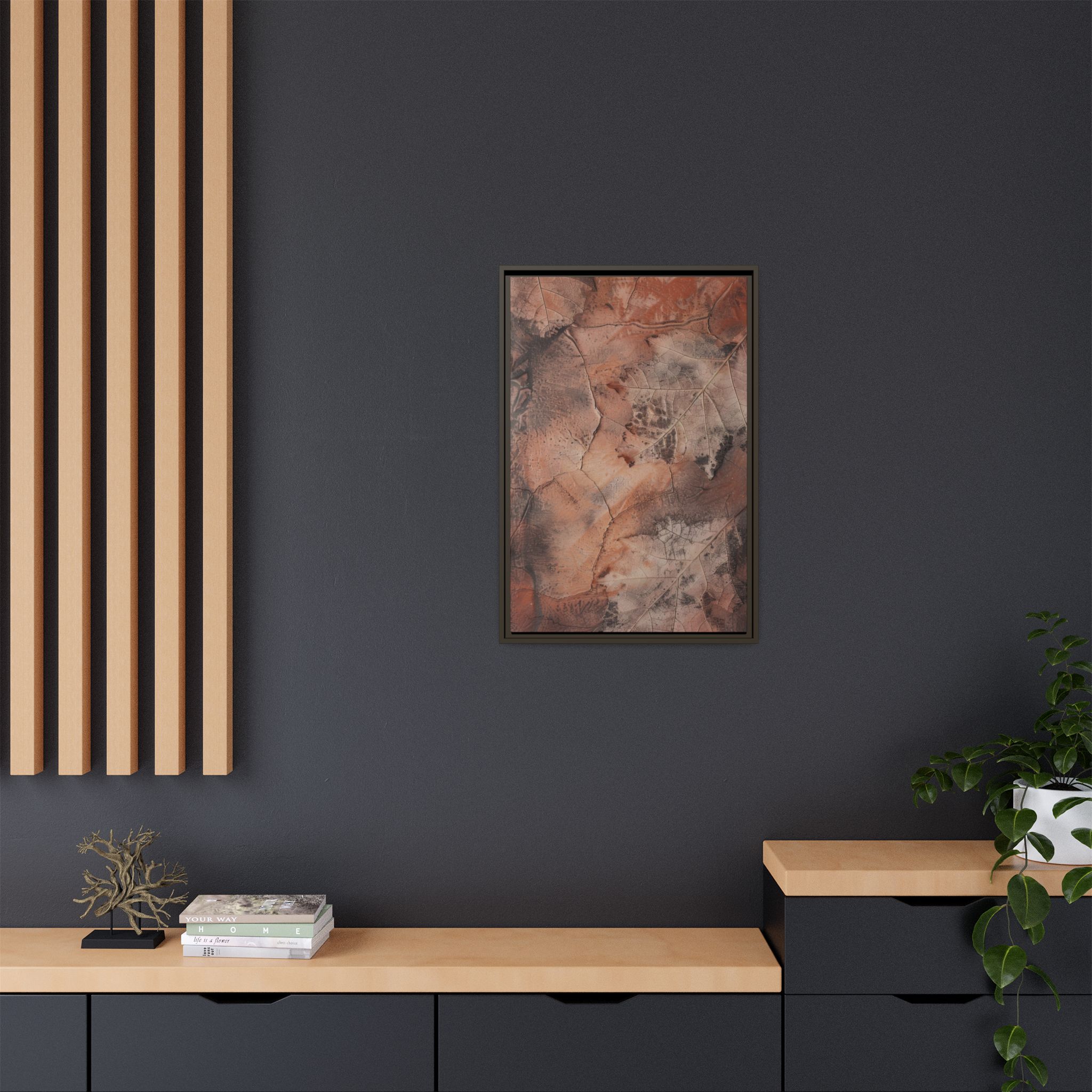 Terracotta Vein Framed Canvas Wall Art - Image 8