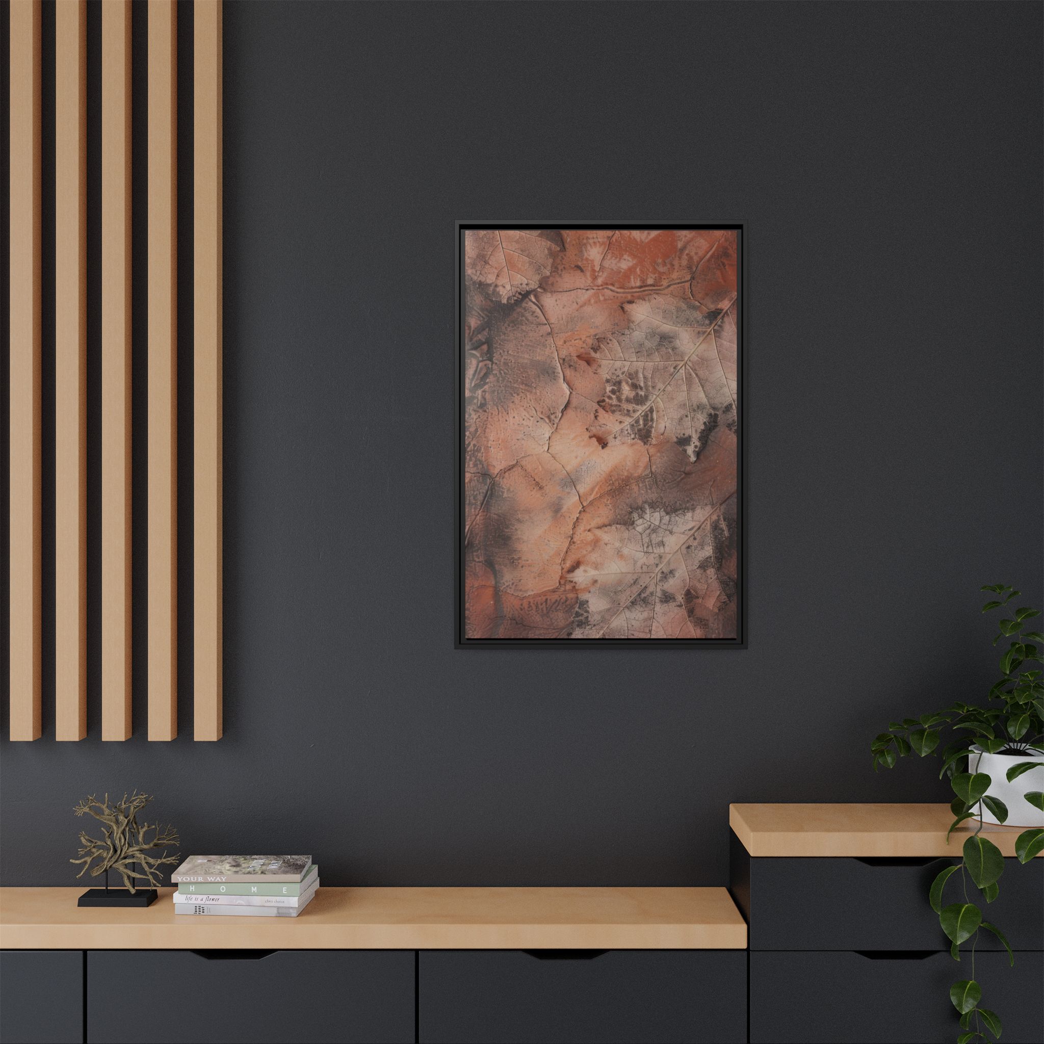 Terracotta Vein Framed Canvas Wall Art - Image 20