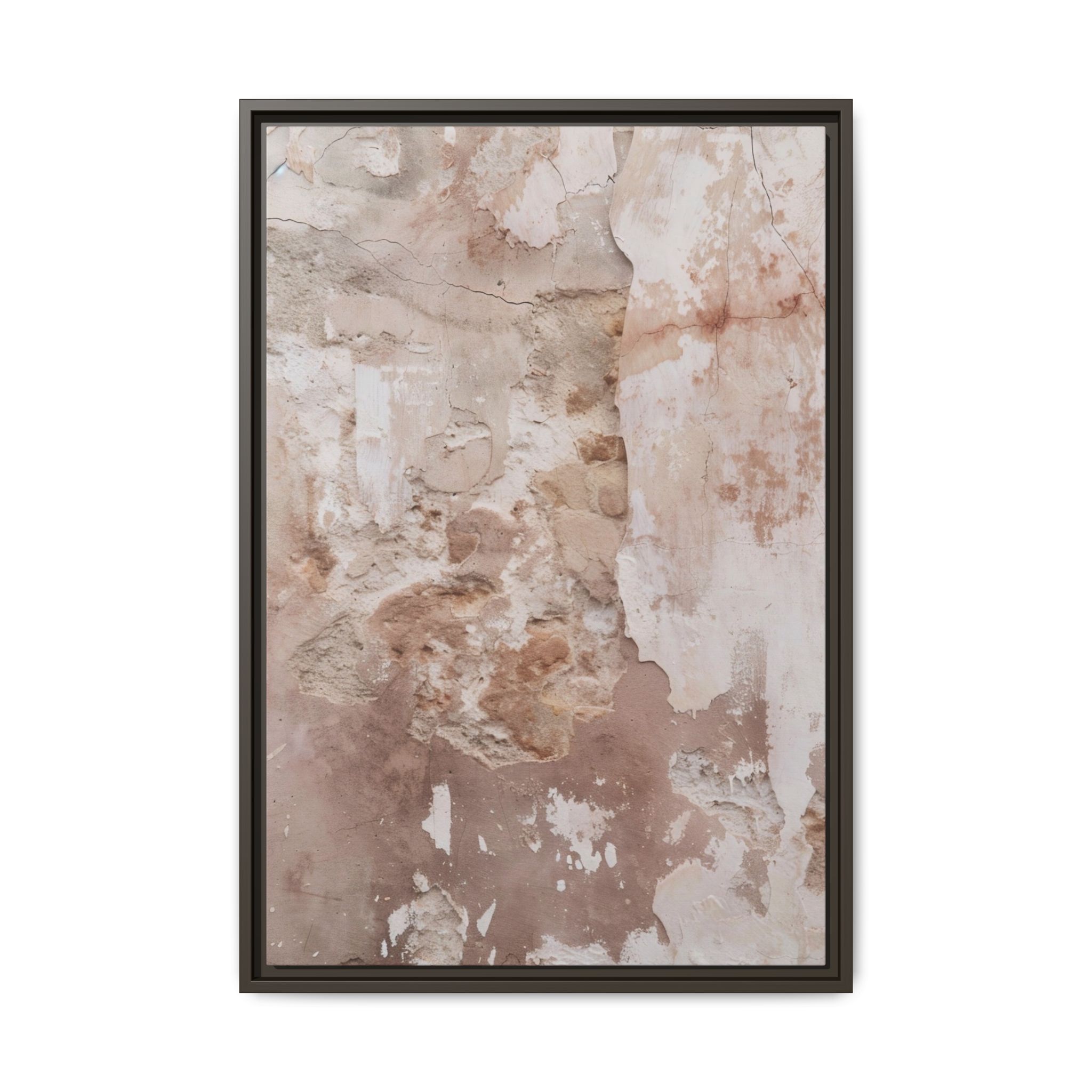 Blush Plaster Framed Canvas Wall Art - Image 5