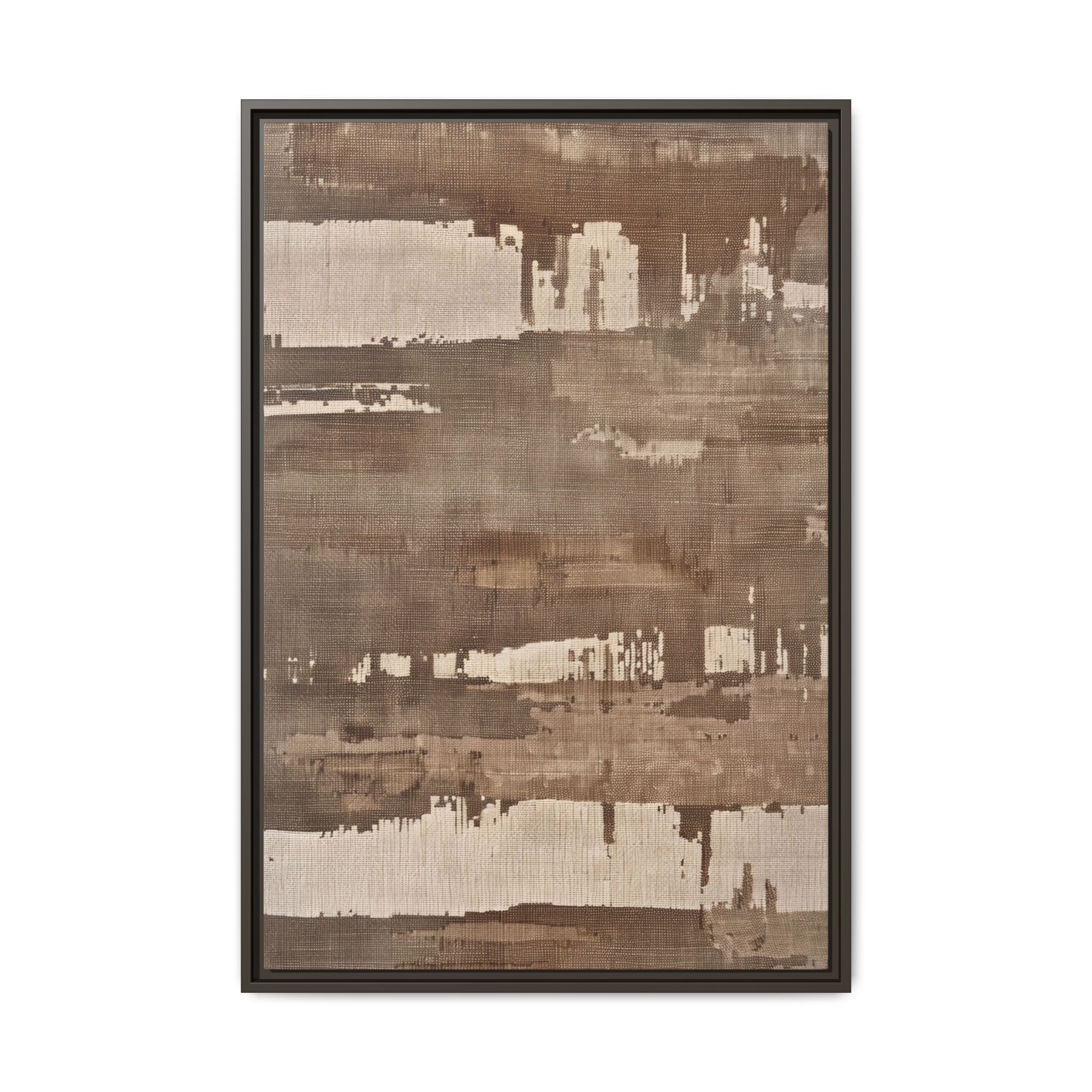 Weathered Taupe Framed Canvas Wall Art - Image 9
