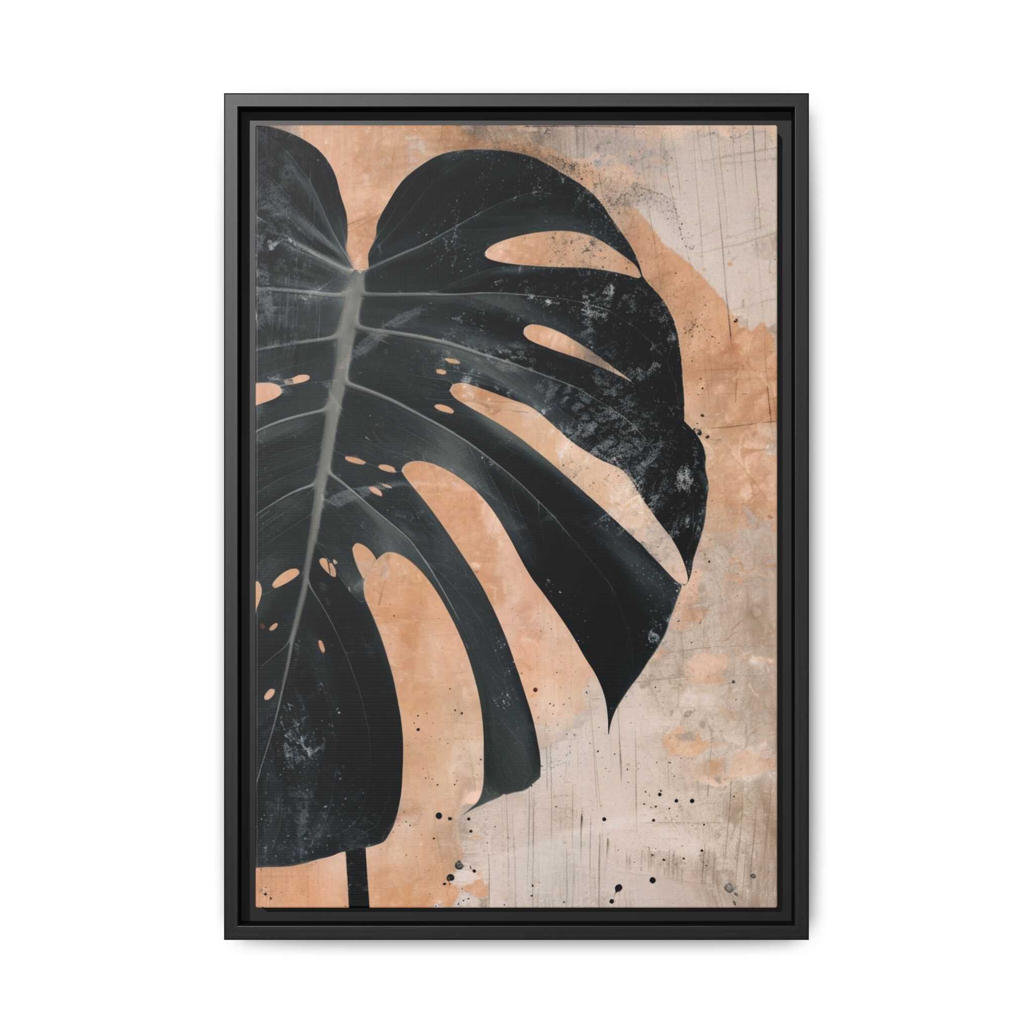 Split Leaf Framed Canvas Wall Art - Image 9