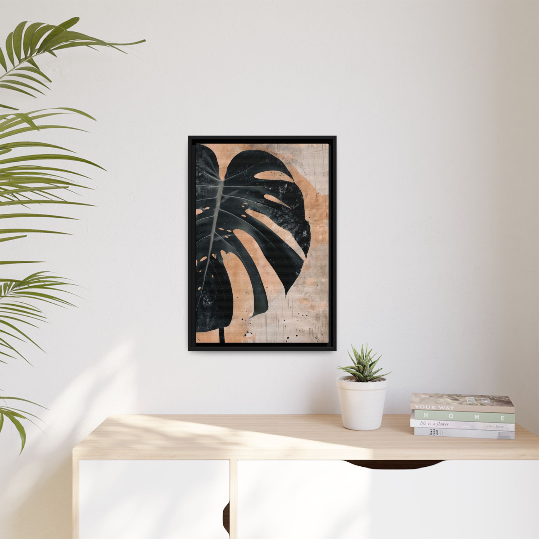 Split Leaf Framed Canvas Wall Art - Image 11