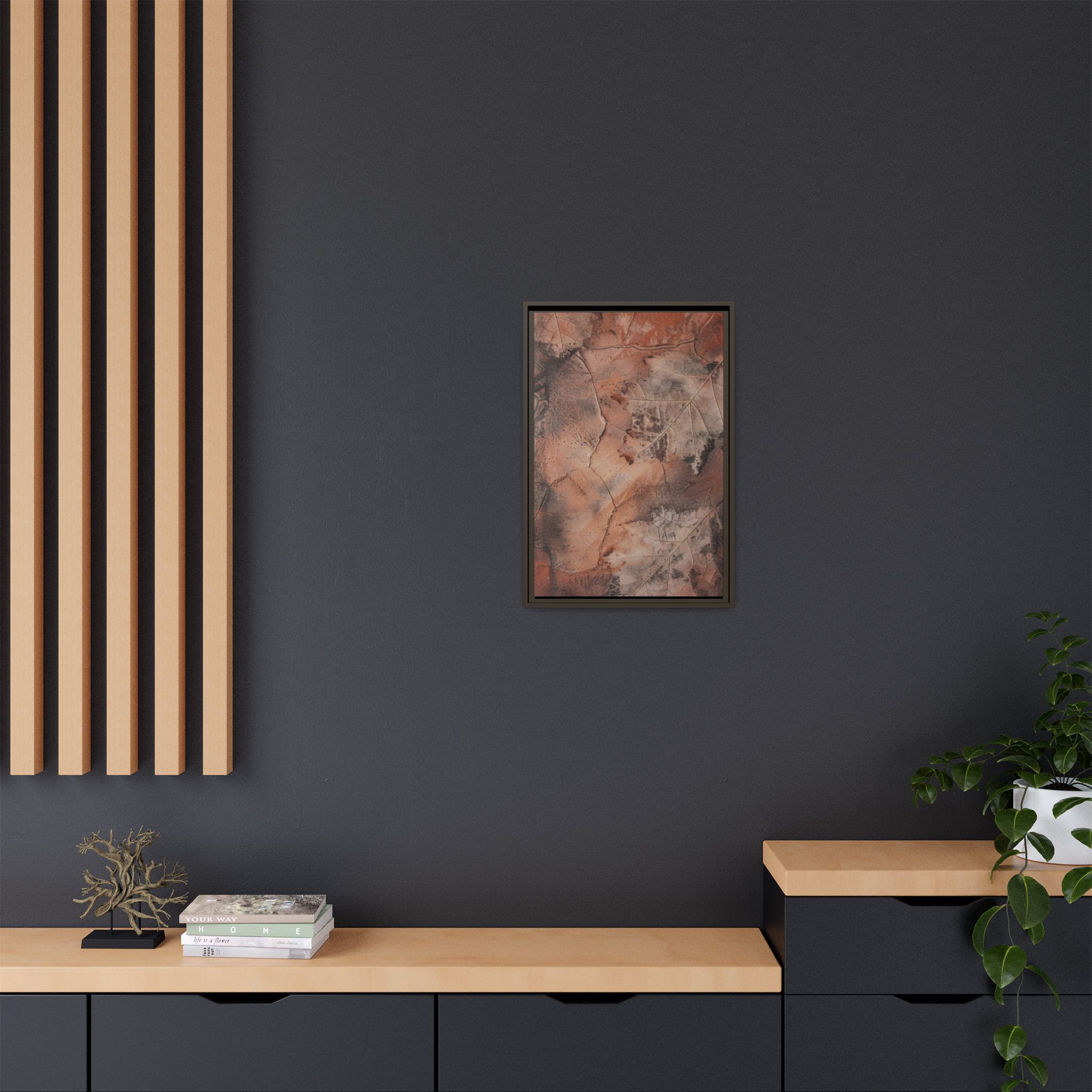 Terracotta Vein Framed Canvas Wall Art - Image 16
