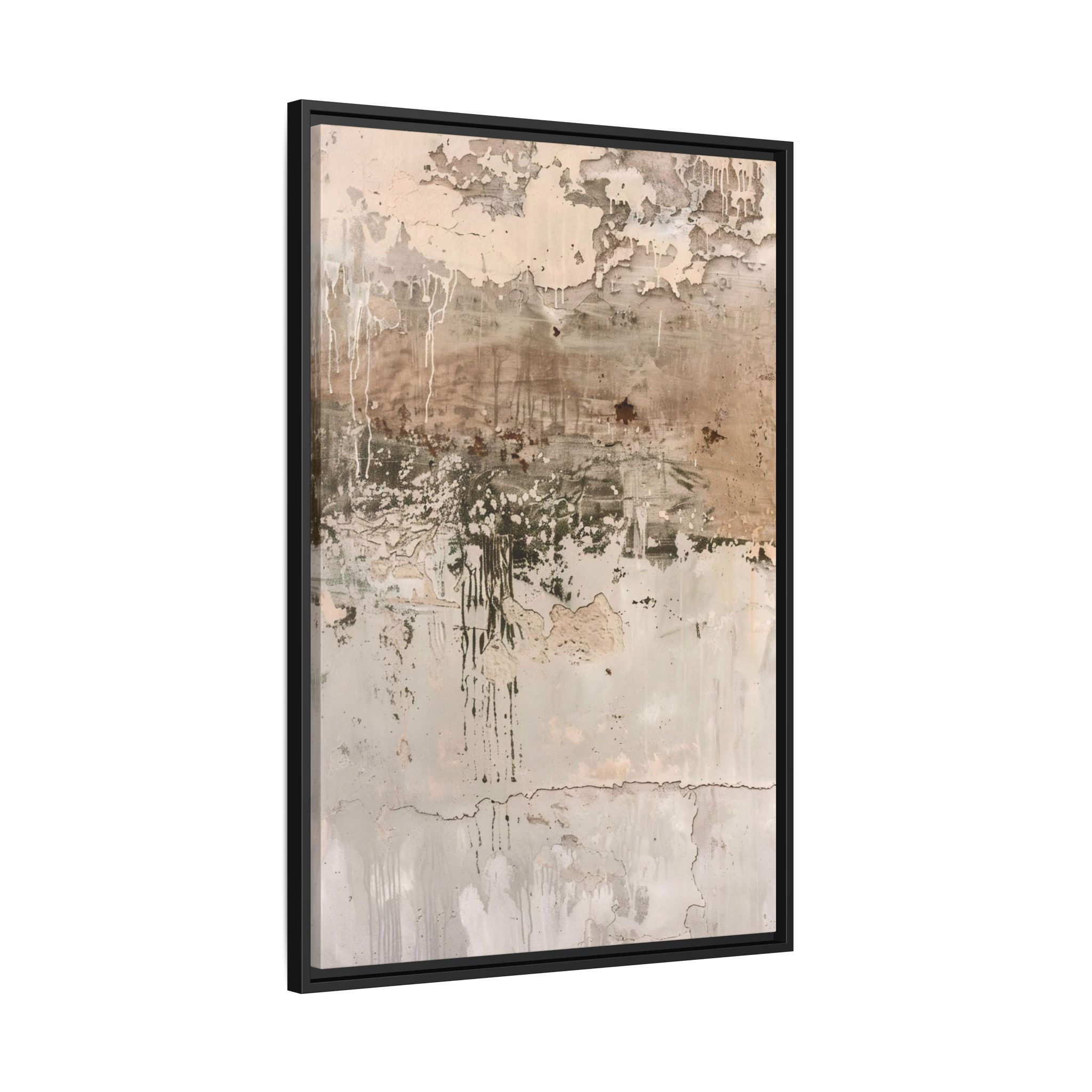 Aged Plaster Framed Canvas Wall Art - Image 34
