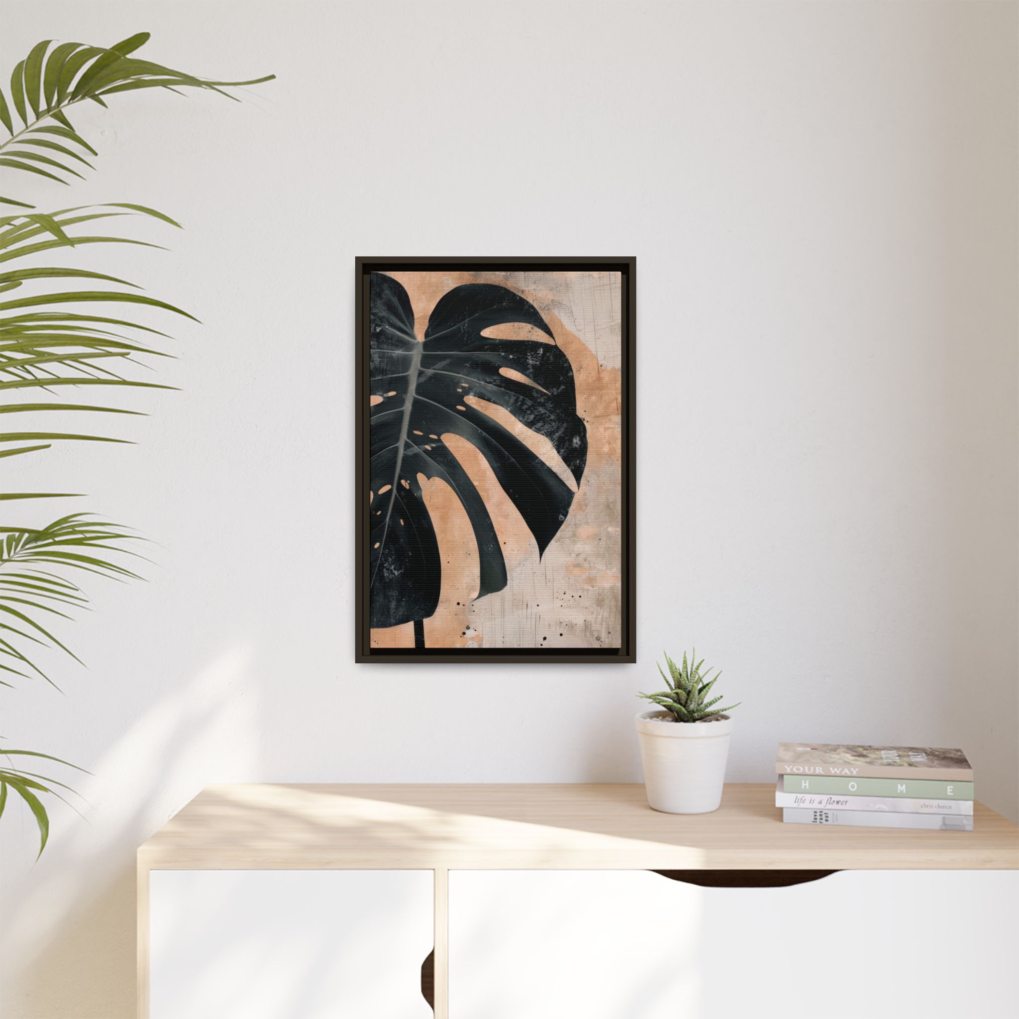 Split Leaf Framed Canvas Wall Art - Image 15