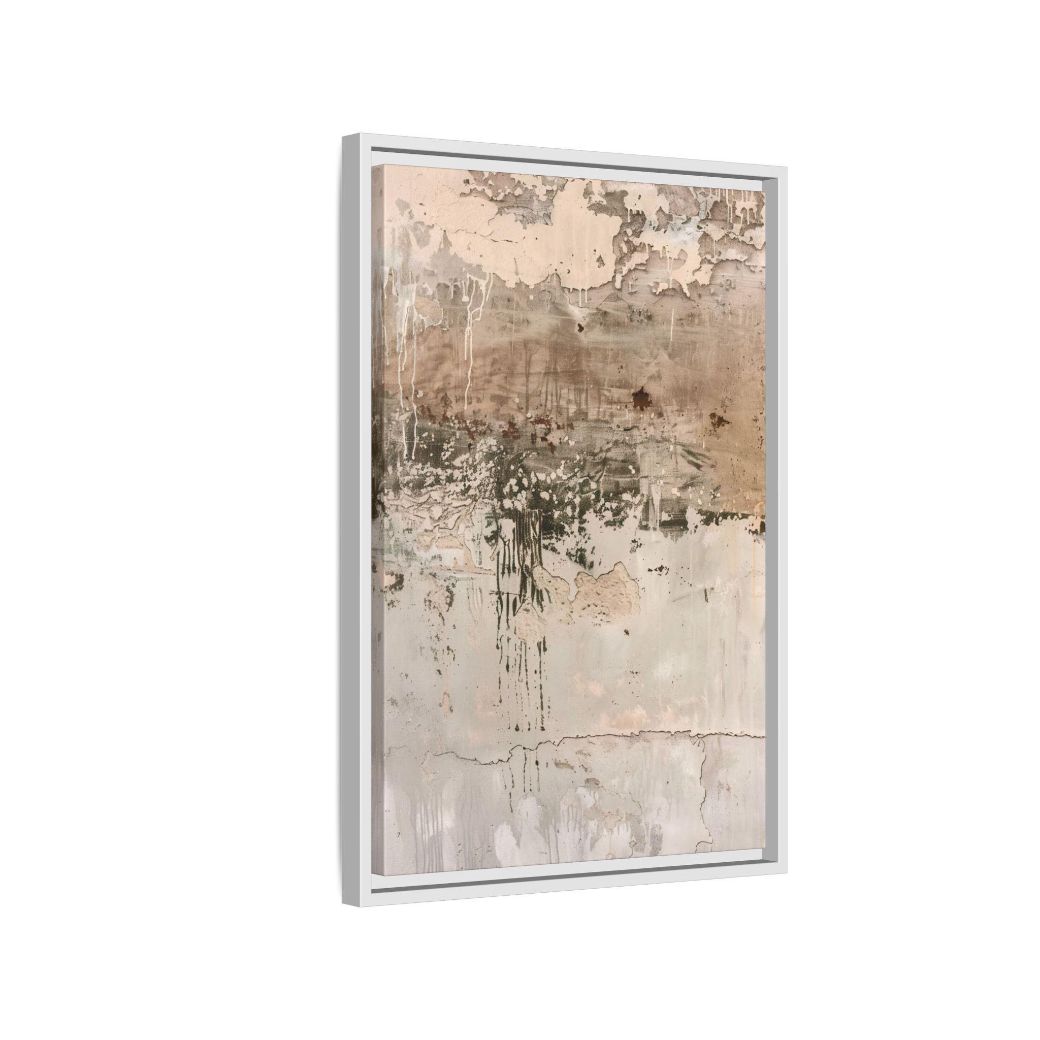 Aged Plaster Framed Canvas Wall Art - Image 30