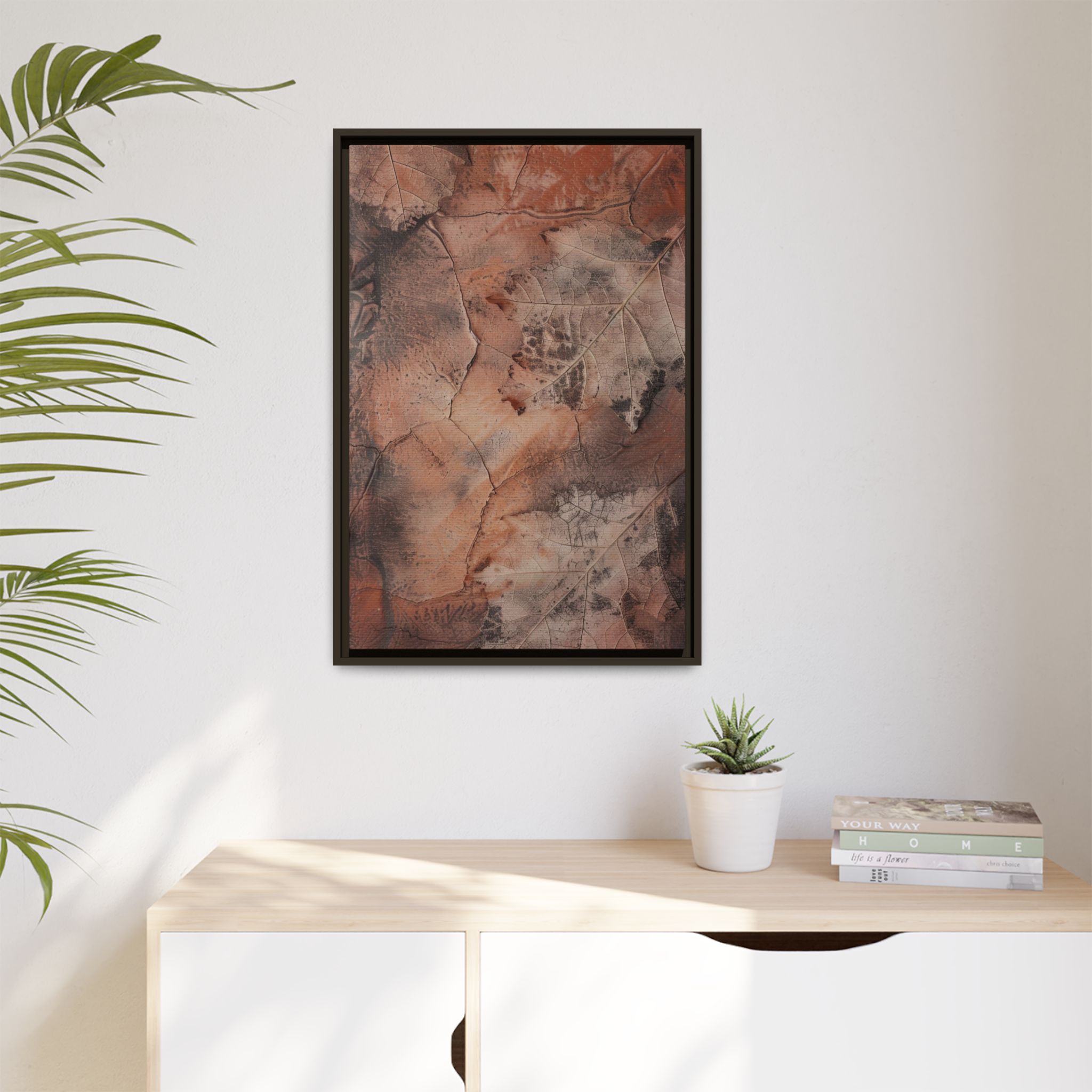 Terracotta Vein Framed Canvas Wall Art - Image 7