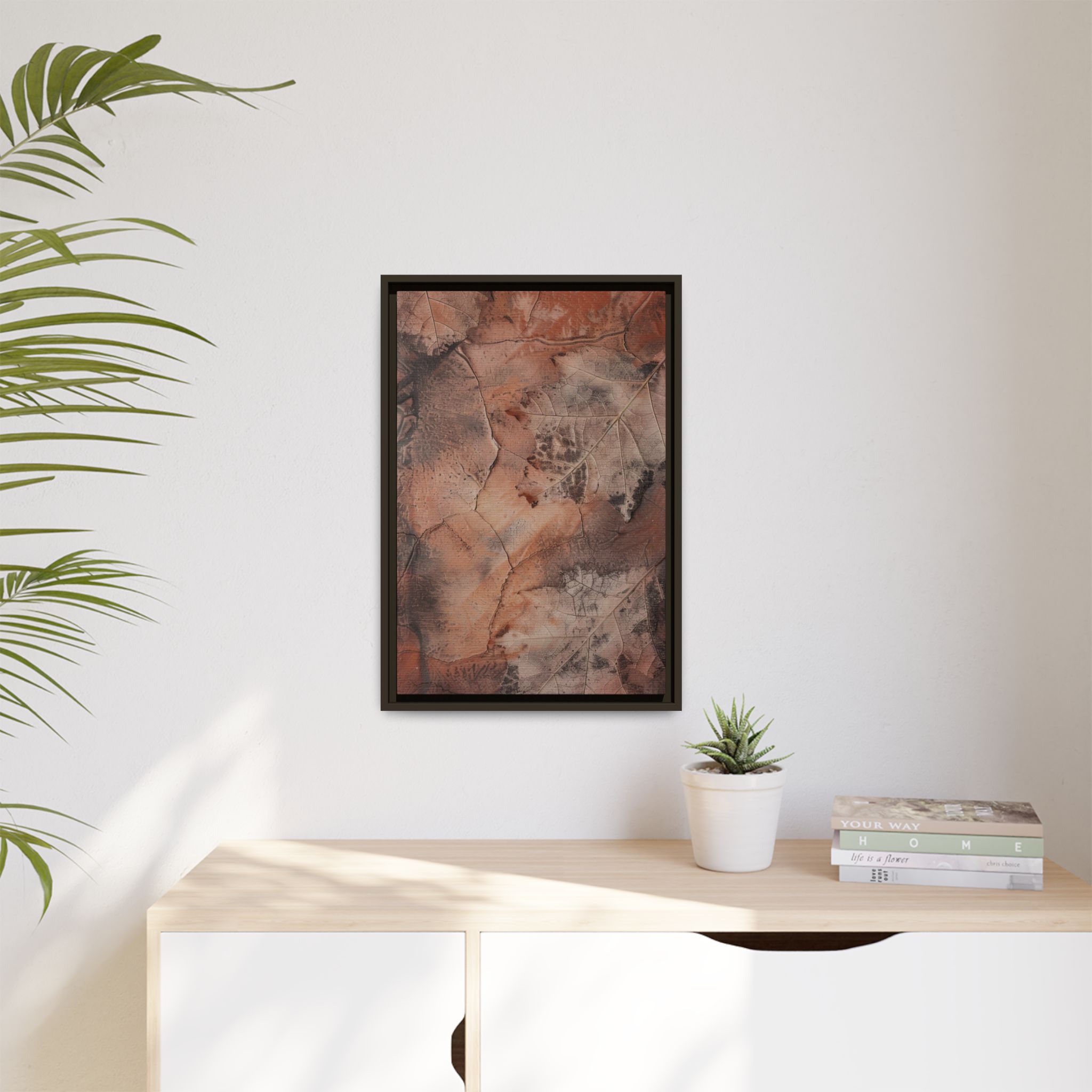 Terracotta Vein Framed Canvas Wall Art - Image 15
