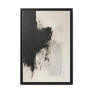 Black Brush Framed Canvas Wall Art