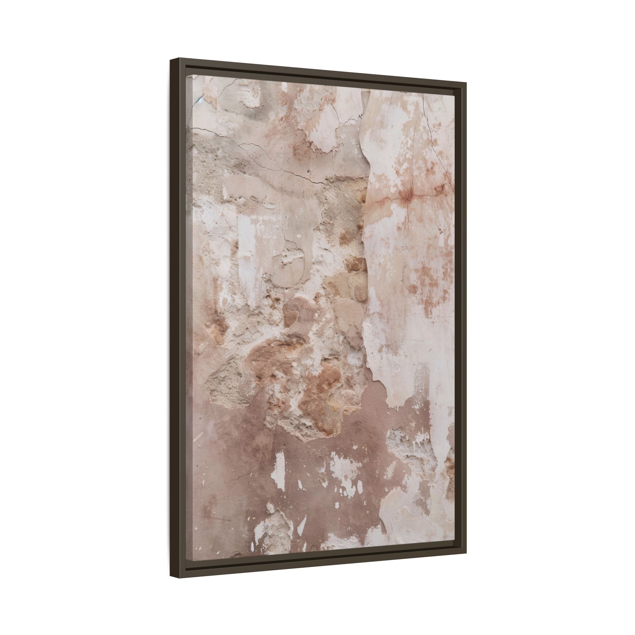Blush Plaster Framed Canvas Wall Art - Image 6