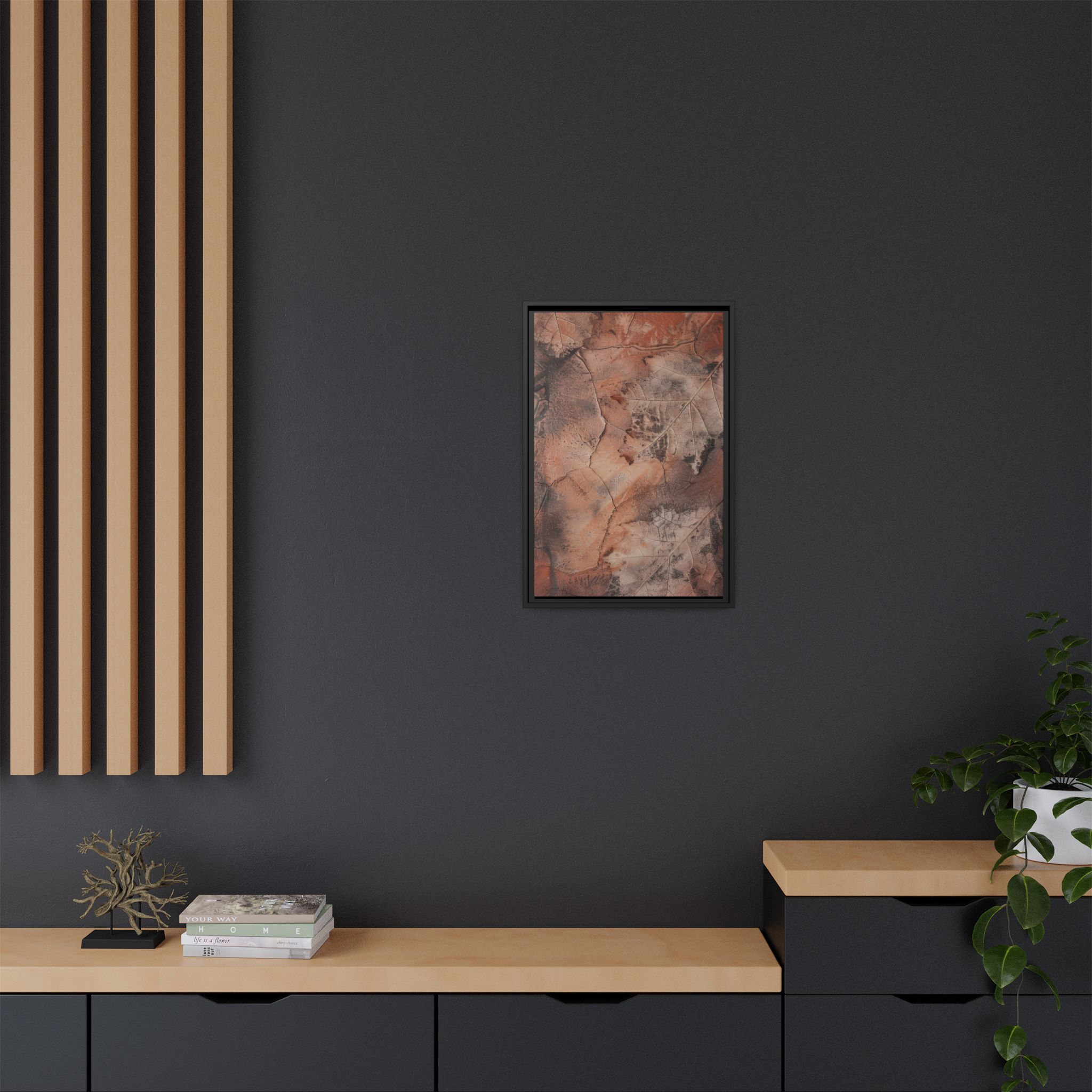 Terracotta Vein Framed Canvas Wall Art - Image 12