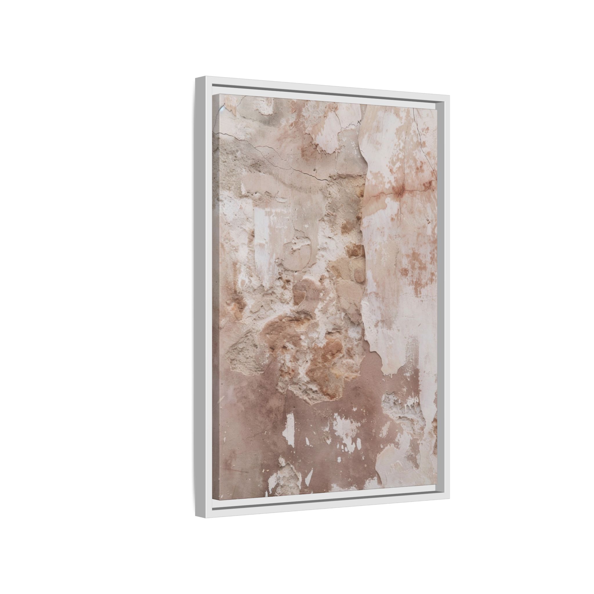 Blush Plaster Framed Canvas Wall Art - Image 14