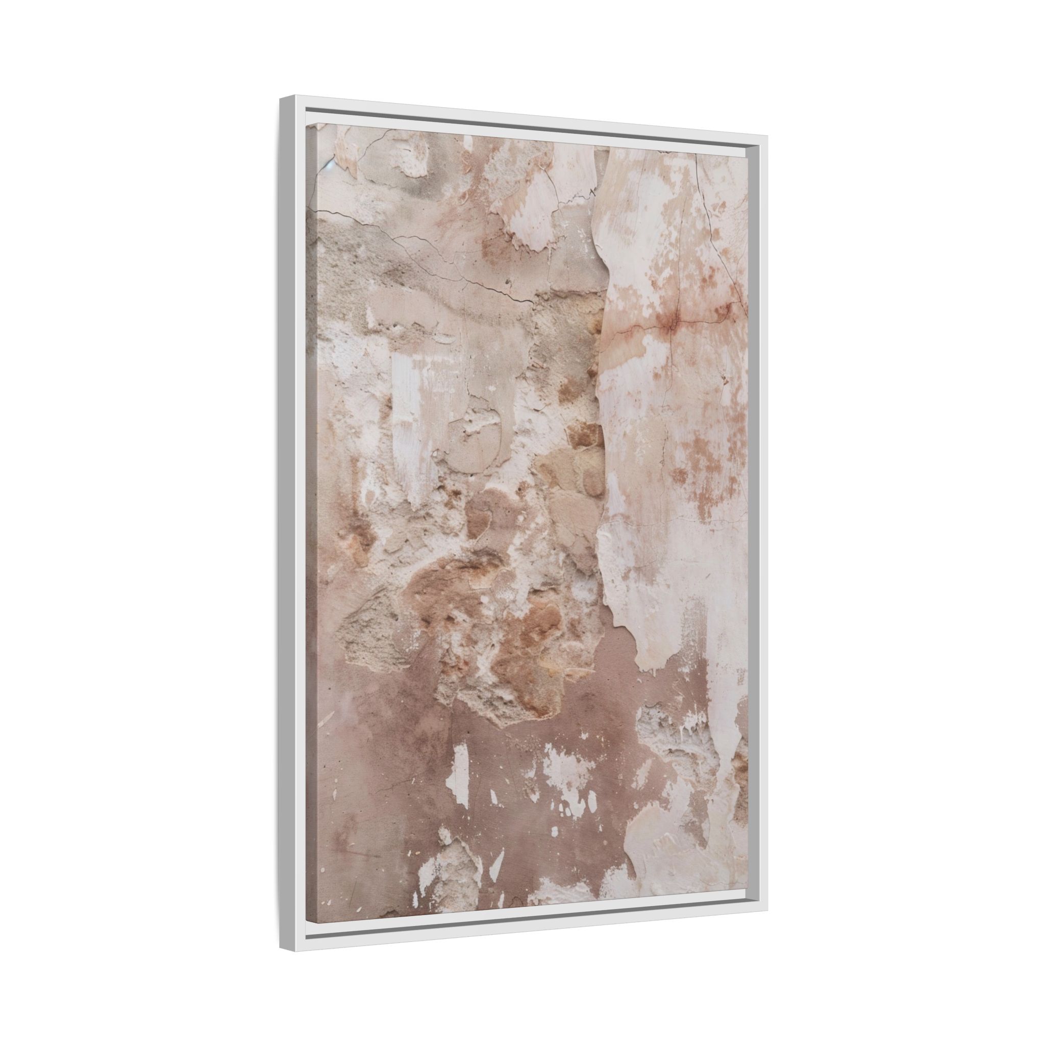 Blush Plaster Framed Canvas Wall Art - Image 2