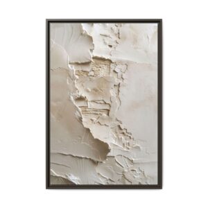 Ivory Plaster Framed Canvas Wall Art